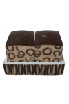 SALIERE ET POIVRIERE COCO RESINE INCRUSTE DE CANNELLE
