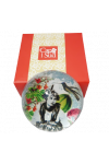 PRESSE PAPIER BOULE MOTIF FEMME FLEURS COLIBRI